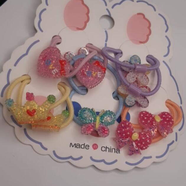 Cute Kids Colorful Ponytail Set