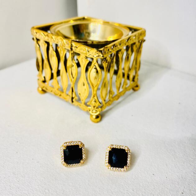 Black Onyx Stud Earrings