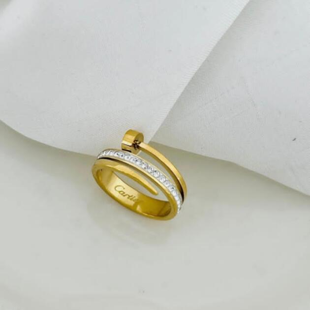Golden Crystal Ring
