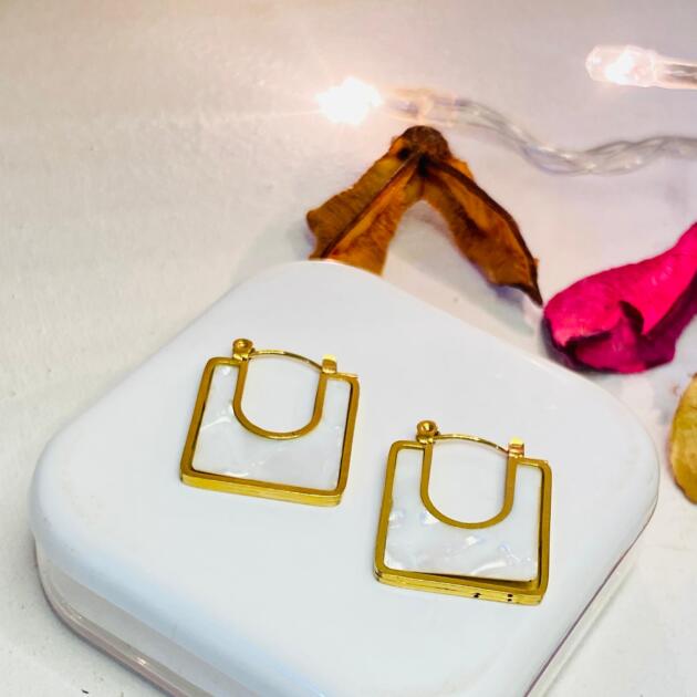 Pearl White Stud Earrings