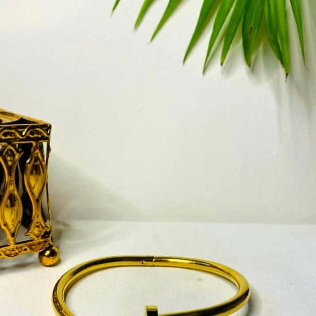 Signature Gold Lock Cuff