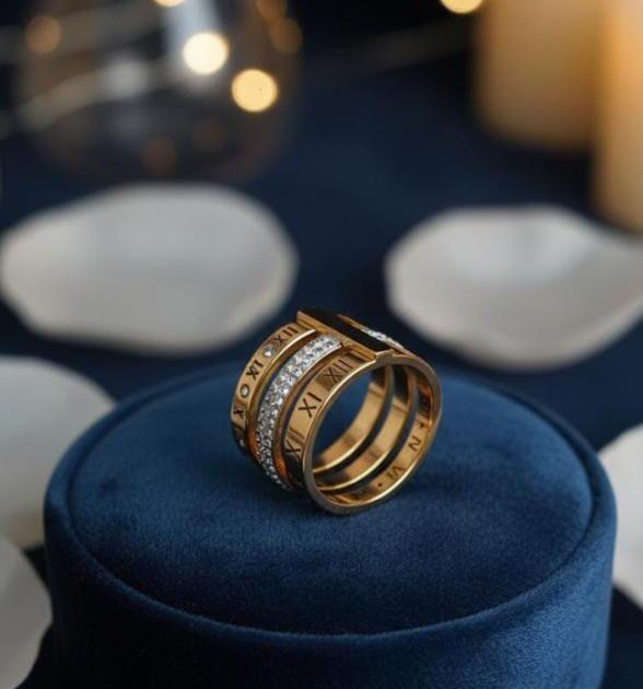 Ring with White Beads